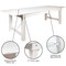 Flash Furniture Rectangle 40" W, 96" L, 29.75" H, Wood, Wood Grain XA-F-96X40-WH-GG - alternate 6